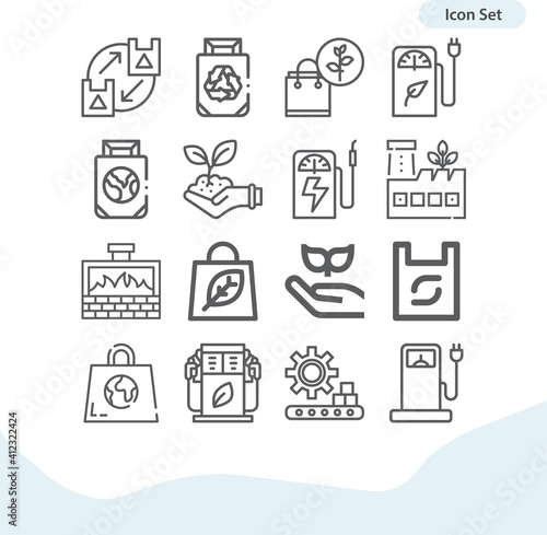 Simple set of think of related lineal icons.