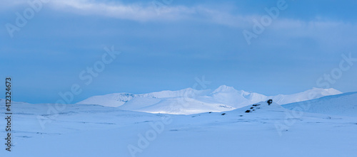 snow covered mountains, Sylan Norway photo