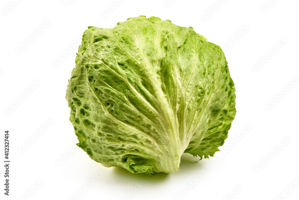 Fresh Iceberg salad, isolated on white background Fresh Iceberg salad, isolated on white background