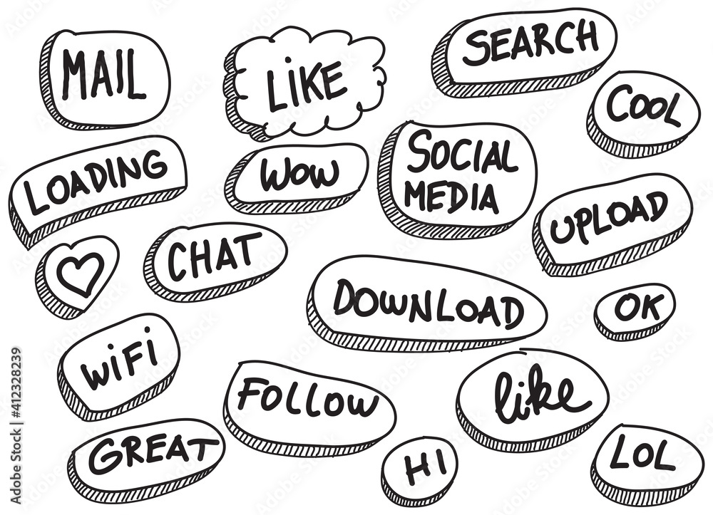 Hand drawn idea vector doodles Hand drawn idea vector doodles