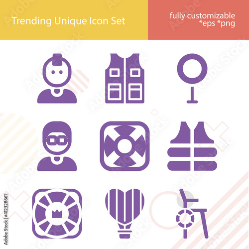 Simple set of sexes related filled icons.