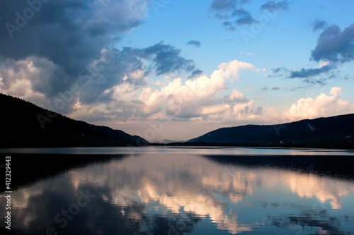 Sunset over the lake