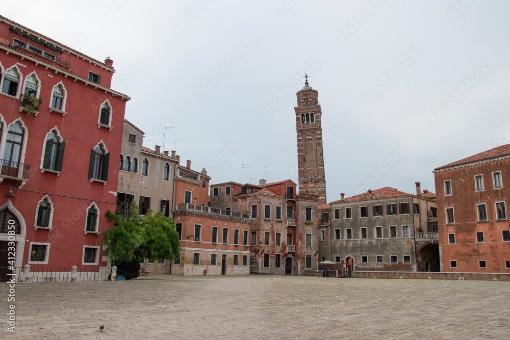 Obraz premium Campo Sant'Angelo in the city of Venice, Italy, Europe