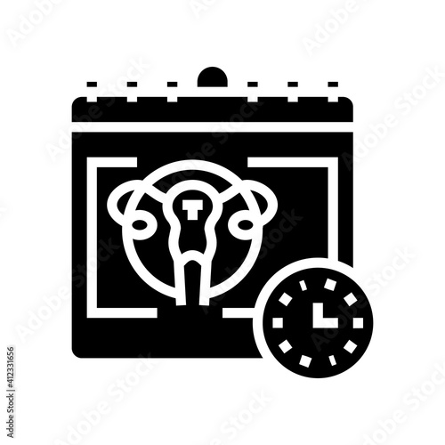 ovulation woman glyph icon vector. ovulation woman sign. isolated contour symbol black illustration