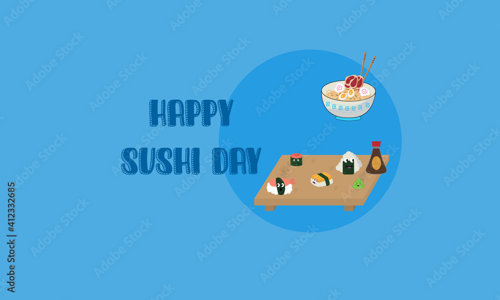 Fototapeta premium Happy sushi day 2
