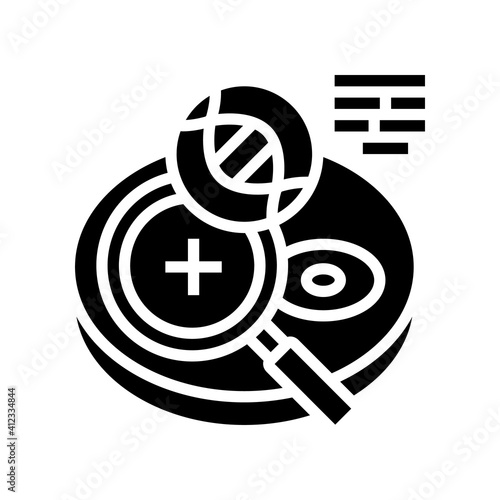 indicator of success fertilization glyph icon vector. indicator of success fertilization sign. isolated contour symbol black illustration