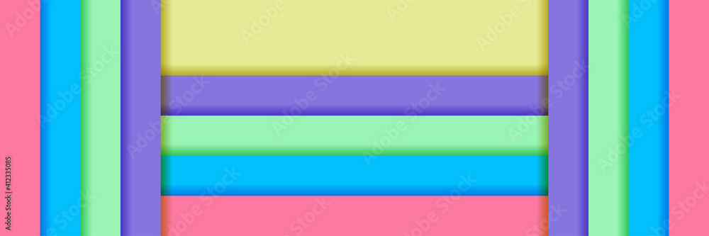 Modern geometric abstract pastel paper banner cover design with pink, purple, yellow, green, blue triangles shapes on texture background for card, flyer, invitation, banner, party, print advertising Modern geometric abstract pastel paper banner cover design with pink, purple, yellow, green, blue triangles shapes on texture background for card, flyer, invitation, banner, party, print advertising