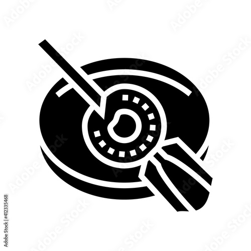 artificial insemination glyph icon vector. artificial insemination sign. isolated contour symbol black illustration