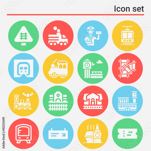 16 pack of rapid  filled web icons set