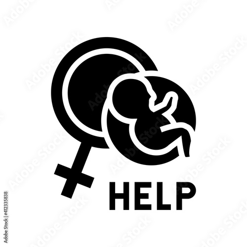 help and consultation fertilization glyph icon vector. help and consultation fertilization sign. isolated contour symbol black illustration