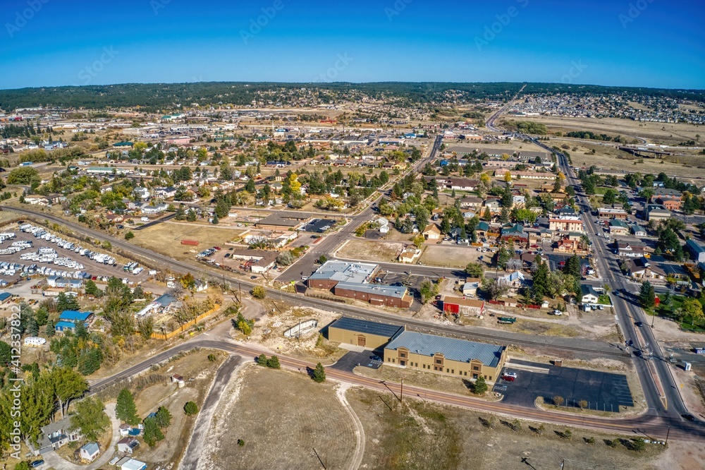 Fototapeta premium Aerial View of the Colorado Springs Suburb of Monument