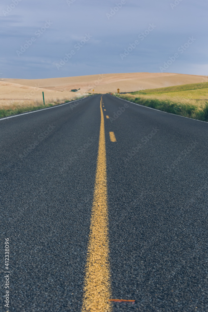 Beautiful road to Steptoe butte in Palouse Beautiful road to Steptoe butte in Palouse