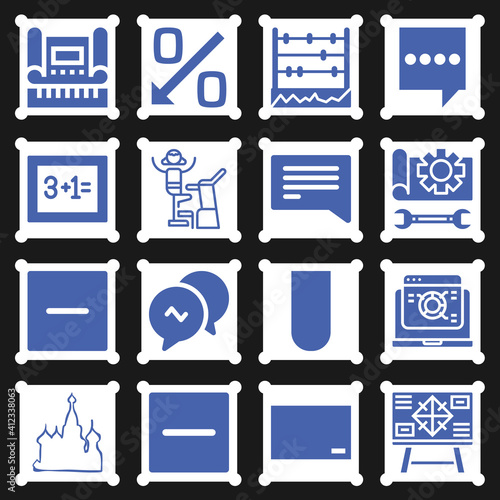 16 pack of criticism  filled web icons set