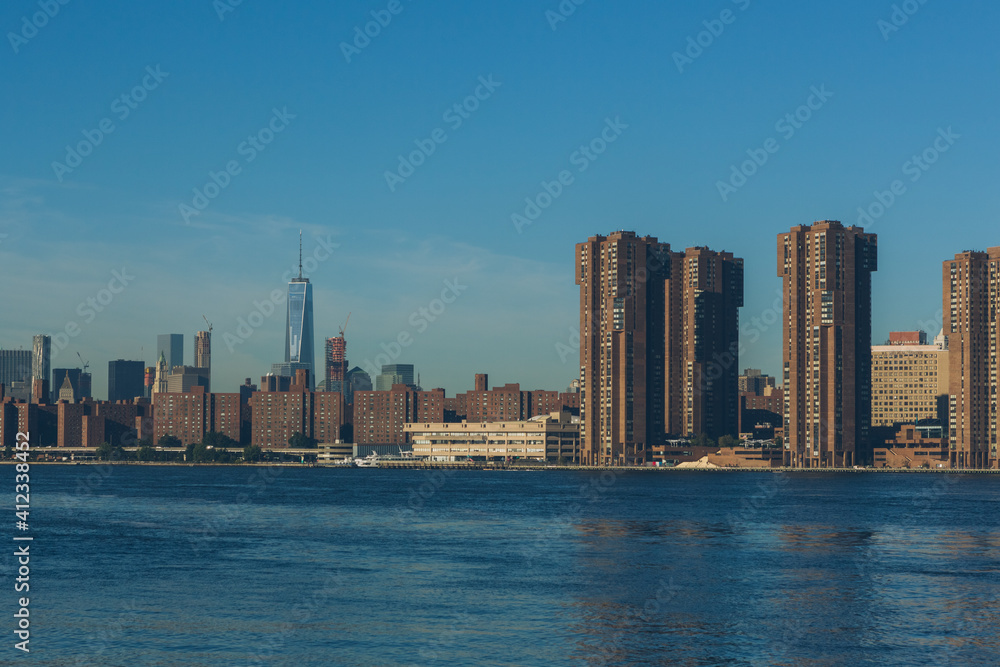sunrise scene of Manhattan, New York City, USA sunrise scene of Manhattan, New York City, USA