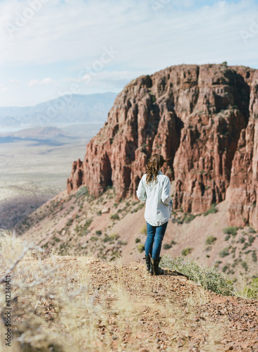 Ash viewing the desert photo