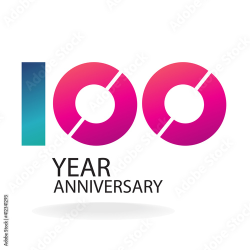 year anniversary invitation, greeting card, poster template, Anniversary Vector layered paper cut style number.