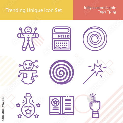 Simple set of writes related lineal icons.