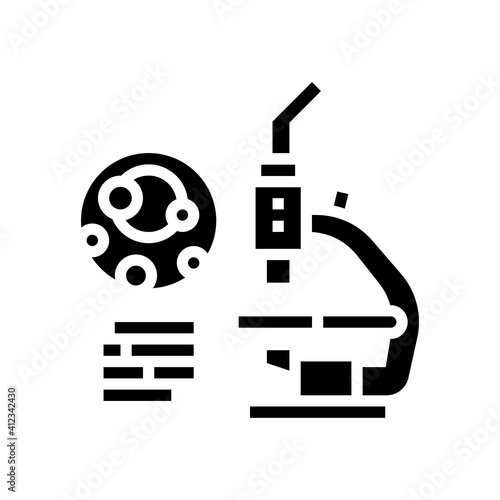 uric analysis on gout glyph icon vector. uric analysis on gout sign. isolated contour symbol black illustration