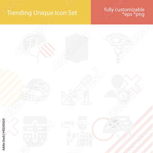 Simple set of builder related filled icons.