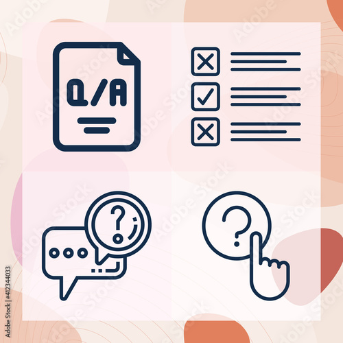 Simple set of correctly related lineal icons