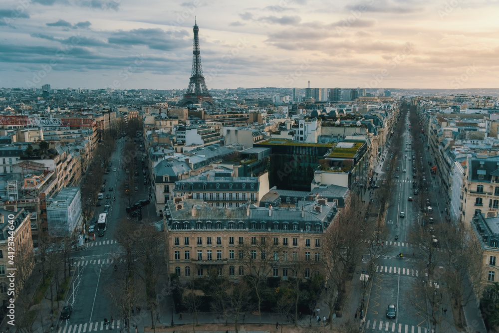 Vista de Paris desde el Arco de Triunfo