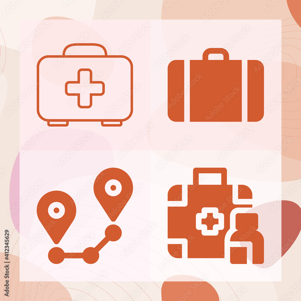 Simple set of initiative related filled icons Simple set of initiative related filled icons
