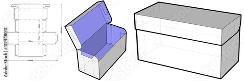 Tea and Coffee Box (Internal measurement 15 x 7 + 8cm) and Die-cut Pattern. The .eps file is full scale and fully functional. Prepared for real cardboard production.