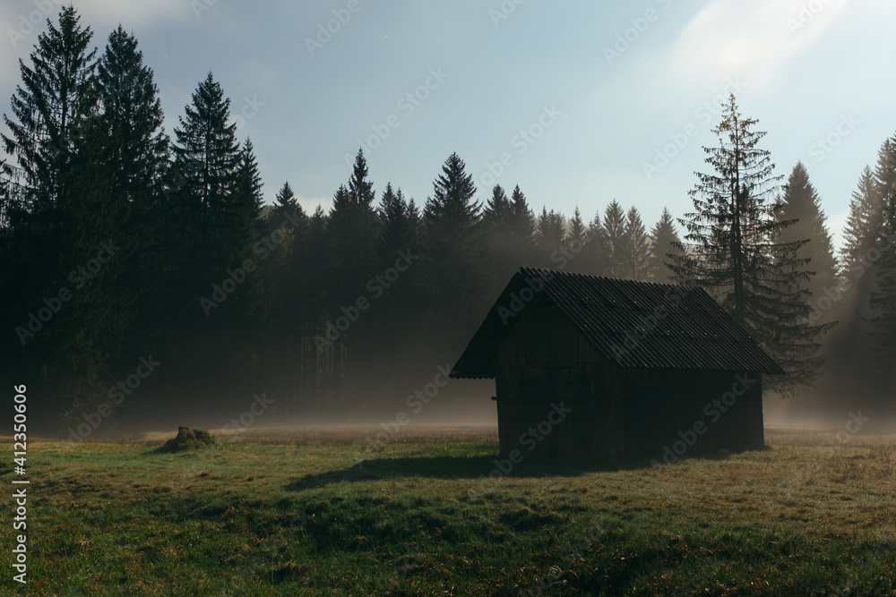 Shepherd's Hut in Slovenian Alps Shepherd's Hut in Slovenian Alps