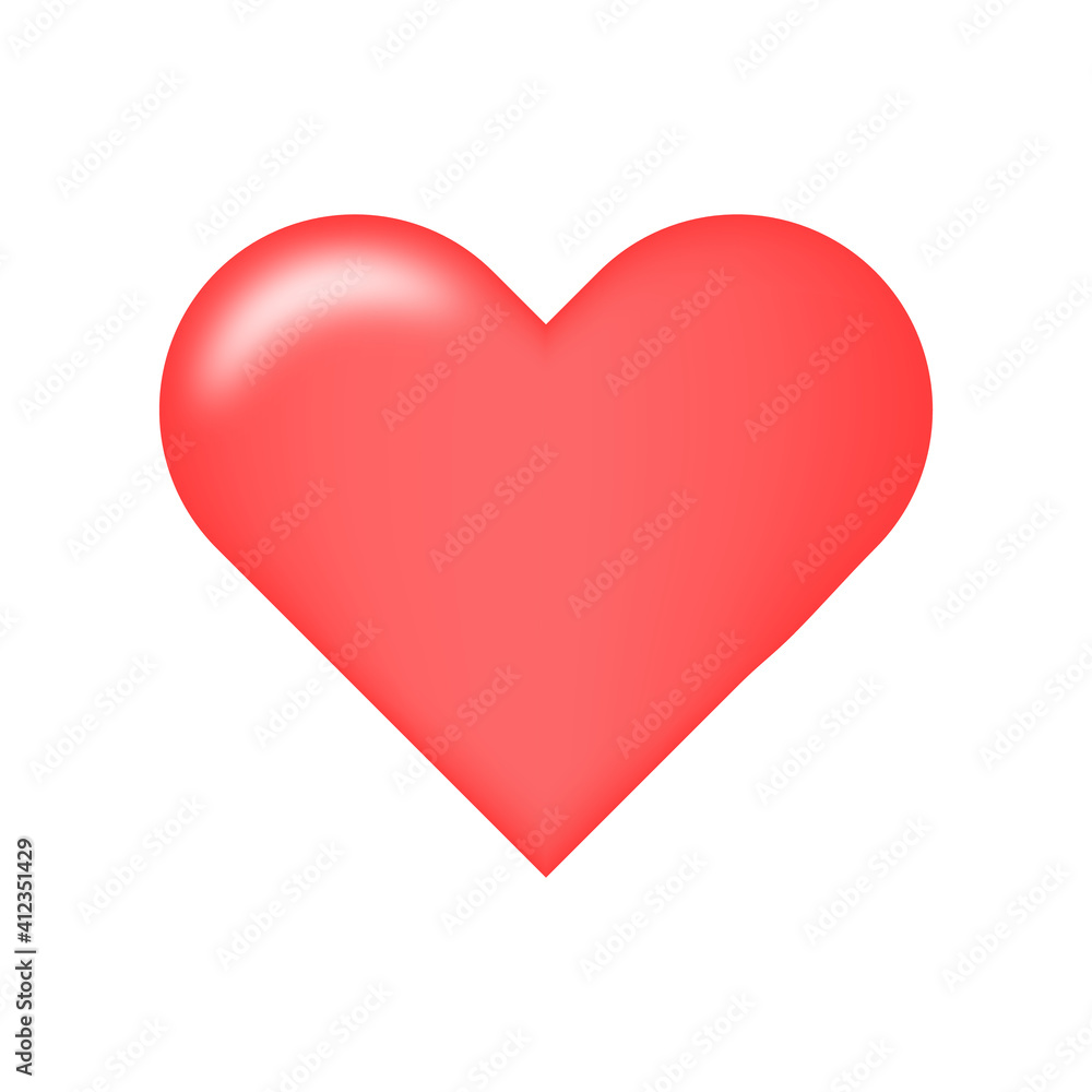Vector heart icon. Heart icon in flat style. Vector icon for world health day. Vector illustration. Icon isolated.