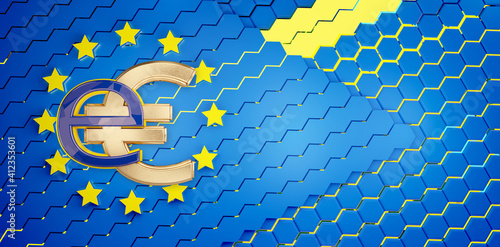 digital currency e-Euro sym...