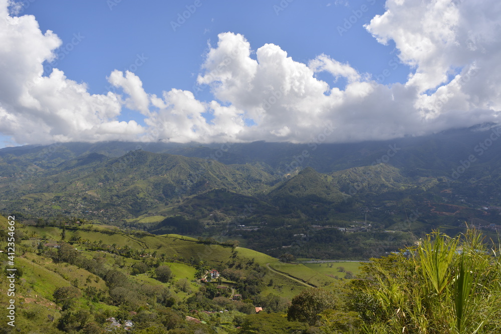 Fototapeta premium landscape with mountains and sky