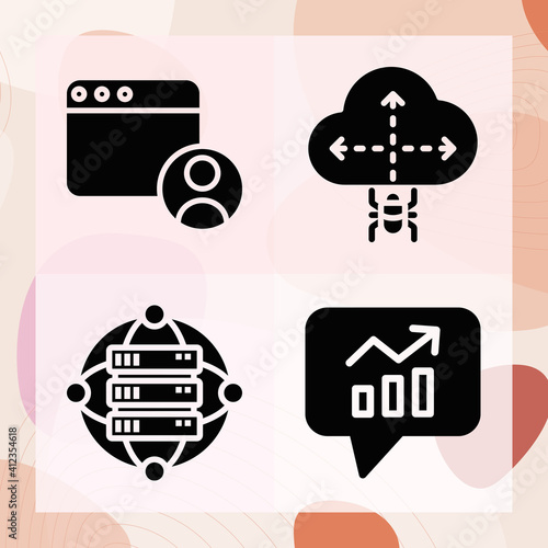 Simple set of assemblage related filled icons
