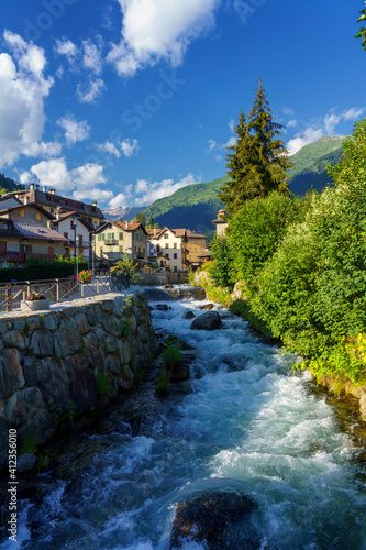 Ponte di Legno, old town in Brescia province, italy