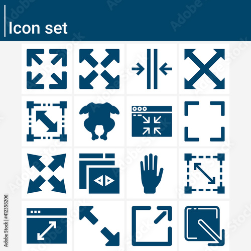 Simple set of beyond related filled icons.