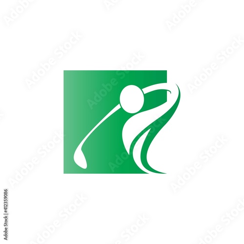 Golf logo icon template creative design illustration photo