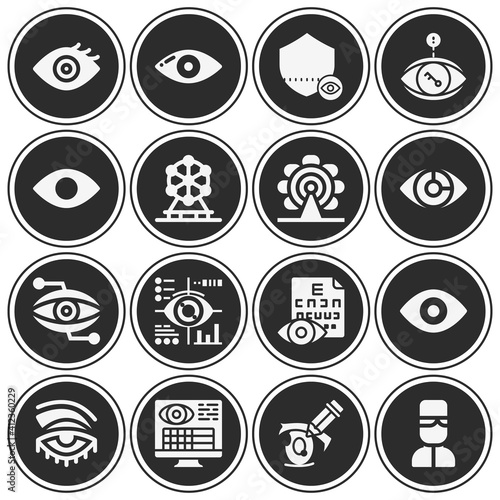 16 pack of inner city  filled web icons set