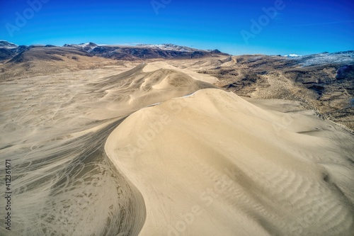 Aerial View of Nevada's famous Sand Mountain
