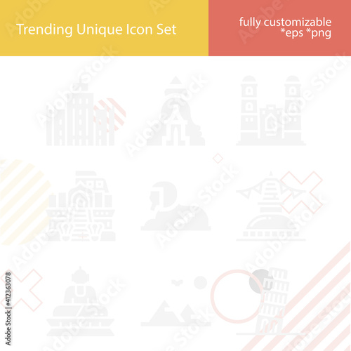 Simple set of symbolic related filled icons.