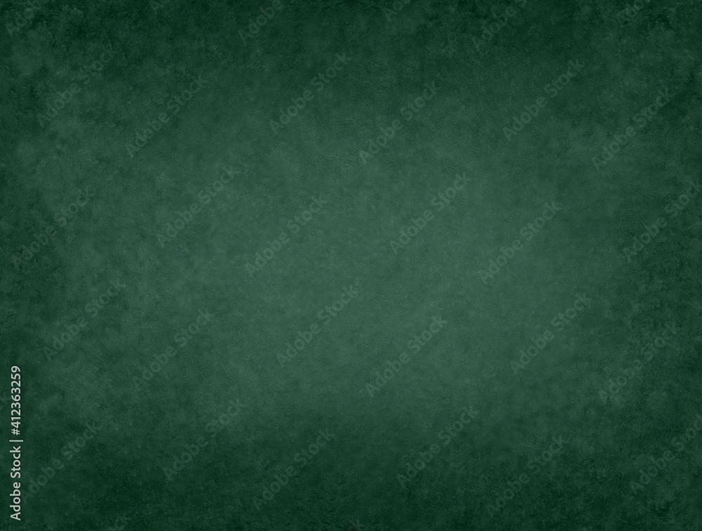 Green Blackboard Chalkboard texture.Empty blank black chalkboard.School board background with white traces of chalk.Dark clean grunge education wall.Cafe, bakery, restaurant menu template.Wallpaper.