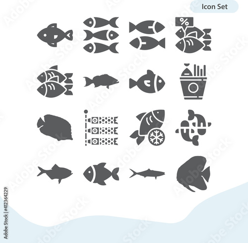 Simple set of lateral line related filled icons.