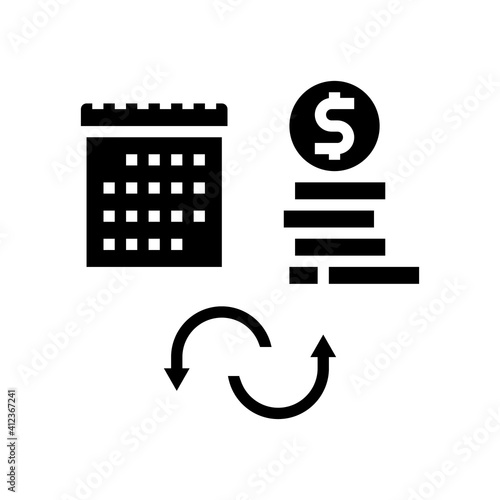 social security benefit allowance glyph icon vector. social security benefit allowance sign. isolated contour symbol black illustration