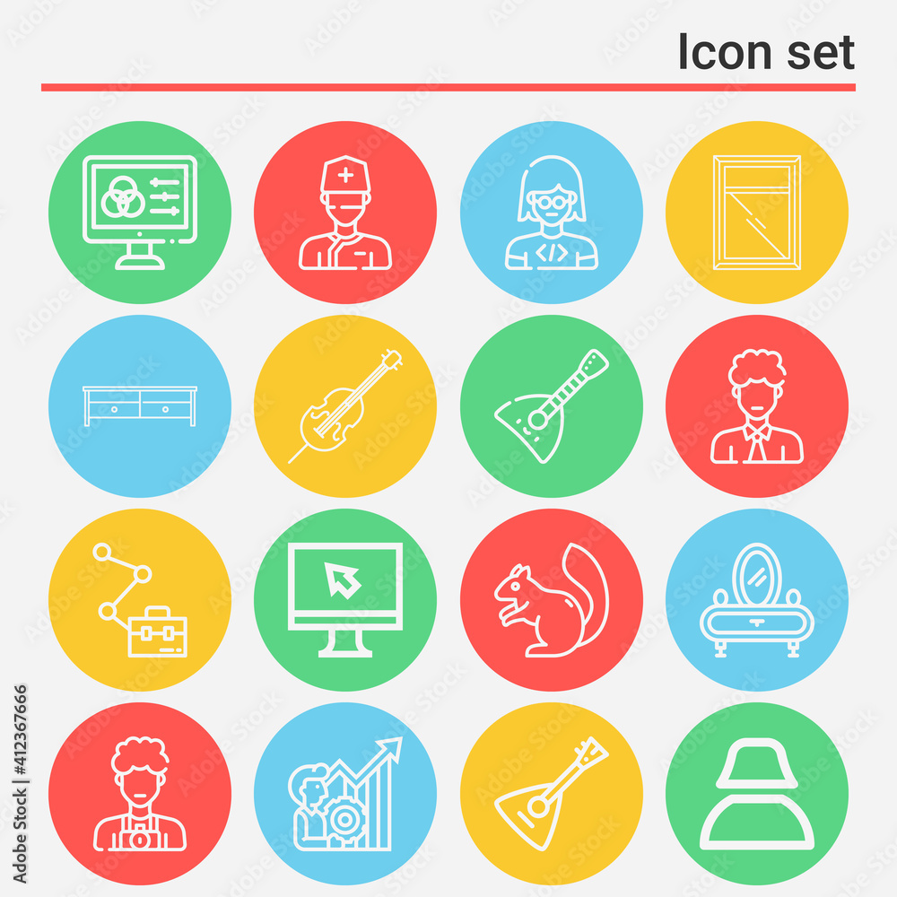 16 pack of specialization lineal web icons set 16 pack of specialization lineal web icons set