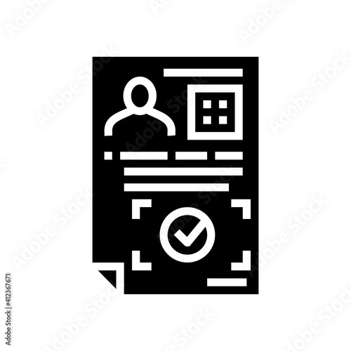 approval allowance glyph icon vector. approval allowance sign. isolated contour symbol black illustration
