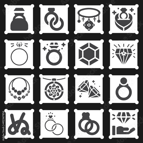 16 pack of proposed  filled web icons set