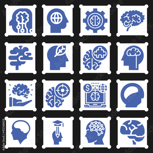 16 pack of tumour  filled web icons set