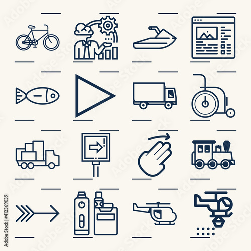 Simple set of privilege related lineal icons.