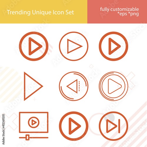 Simple set of bell push related lineal icons.