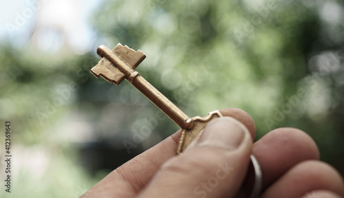 hand with key