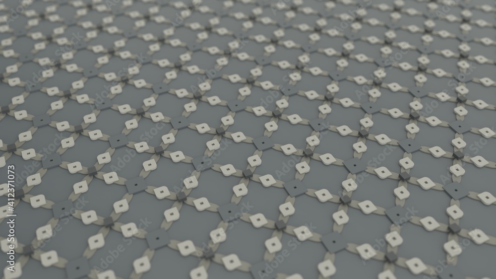 Obraz premium 3d Seamless Abstract Geometric Pattern in Green Grey Neutral Color Tone