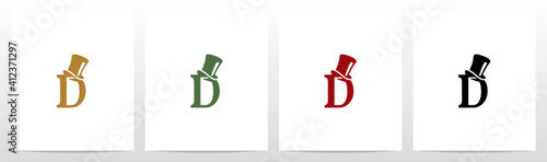 Top Hat On Letter Logo Design D